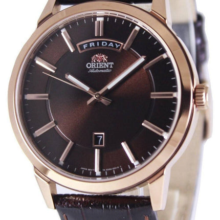 Orient Classic Automatic Brown Dial Leather Strap EV0U002T Men's Watch
