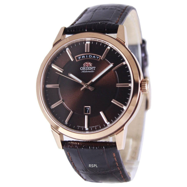 Orient Classic Automatic Brown Dial Leather Strap EV0U002T Men's Watch
