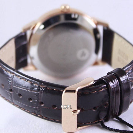 Orient Classic Automatic Brown Dial Leather Strap EV0U002T Men's Watch