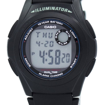 Casio G-Shock Illuminator Dual Time Alarm Chrono F-200W-1A Men's Watch