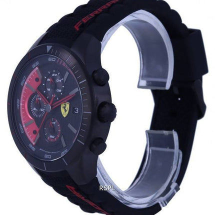 Ferrari Scuderia Chronograph Analog Silicon Black Dial Quartz F0830260.G Mens Watch