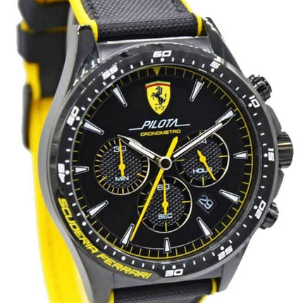 Ferrari Scuderia Pilota Chronograph Nylon Strap Quartz 0830622 Mens Watch