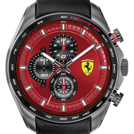 Ferrari Scuderia Speedracer Chronograph Red Dial Stainless Steel Quartz 0830650 Mens Watch