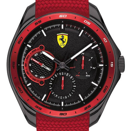 Ferrari Scuderia Speedracer Black Dial Silicon Band Quartz 0830681 Mens Watch