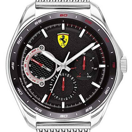 Ferrari Scuderia Speedracer Black Dial Stainless Steel Quartz 0830684 Mens Watch