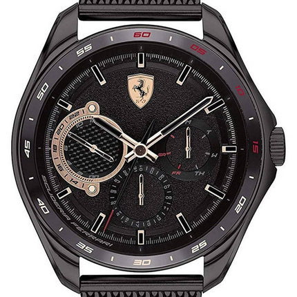 Ferrari Scuderia Speedracer Black Dial Stainless Steel Quartz 0830686 Mens Watch