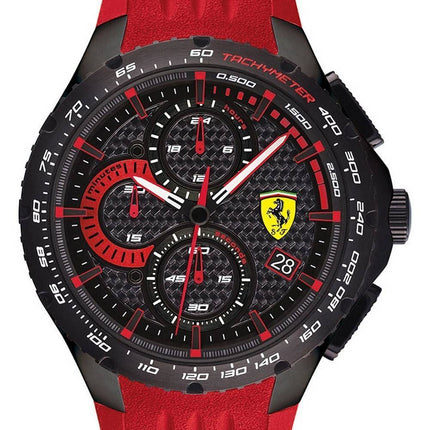 Ferrari Scuderia Pista Chronograph Silicon Band Quartz 0830727 Mens Watch