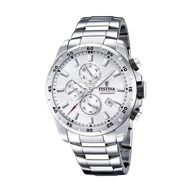 Festina Chrono Sport Stainless Steel Silver Dial Quartz F20463-1 100M Mens Watch