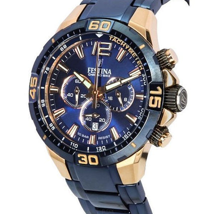Festina Chronograph Bike Special Edition Blue Dial Quartz 20524-1 100M Men's Watch With Gift Set