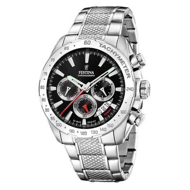Festina Chrono Sport Stainless Steel Black Dial Quartz F20668-4 100M Mens Watch