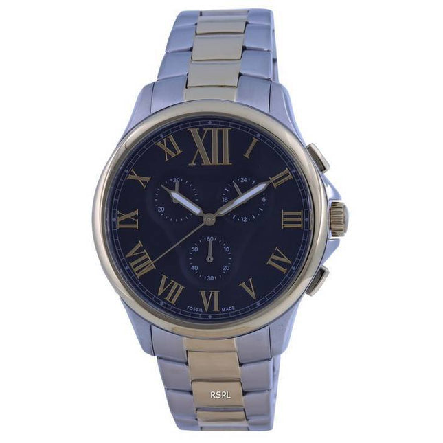 Fossil Monty Chronograph Two Tone Stainless Steel Quartz FS5636 Mens Watch