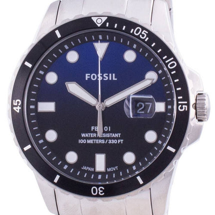 Fossil FB-01 Blue Dial Stainless Steel Quartz FS5668 100M Men's Watch