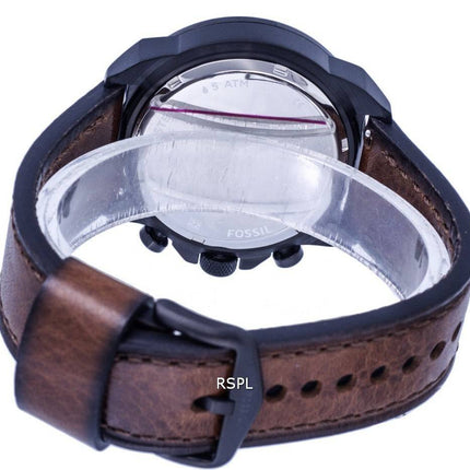 Fossil Bronson Chronograph Leather Green Dial Quartz FS5856 Mens Watch