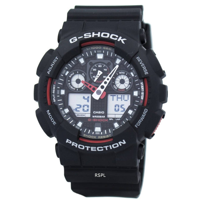 Casio G-Shock Velocity Indicator Alarm GA-100-1A4 GA-100 Watch