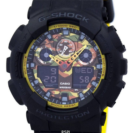 Casio G-Shock Shock Resistant World Time Analog Digital GA-100BY-1A Men's Watch
