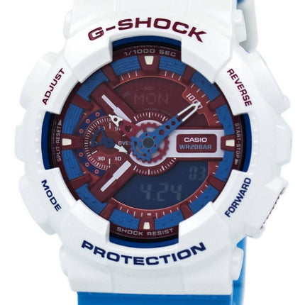 Casio G-Shock Red  Blue Analogue Digital GA-110AC-7A Mens Watch