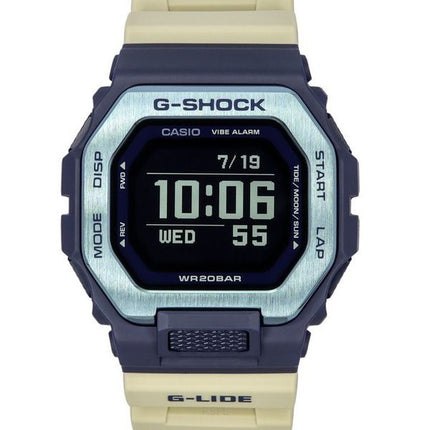 Casio G-Shock Move G-Lide Mobile Link Digital Beige Resin Strap Quartz GBX-100TT-2 200M Mens Watch