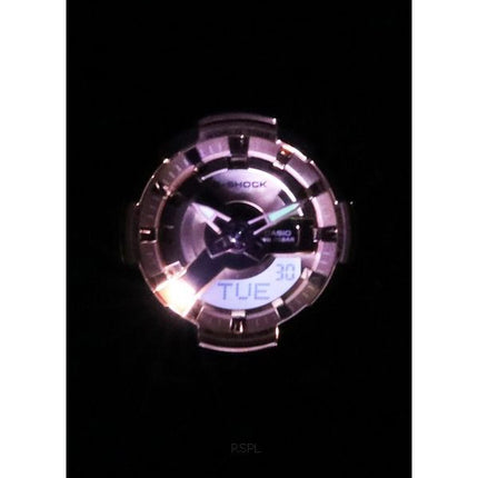 Casio G-Shock Analog Digital Resin Strap Rose Gold Tone Quartz GM-S110PG-4A 200 Women's Watch