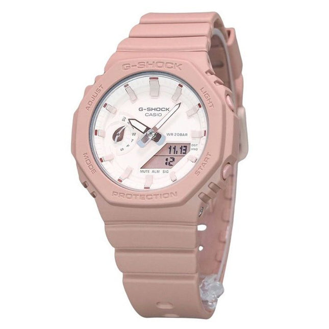 Casio G-Shock Natures Colour Series Analog Digital Bio-Based Resin Strap Pink Dial Quartz GMA-S2100NC-4A2 200M Womens Watch