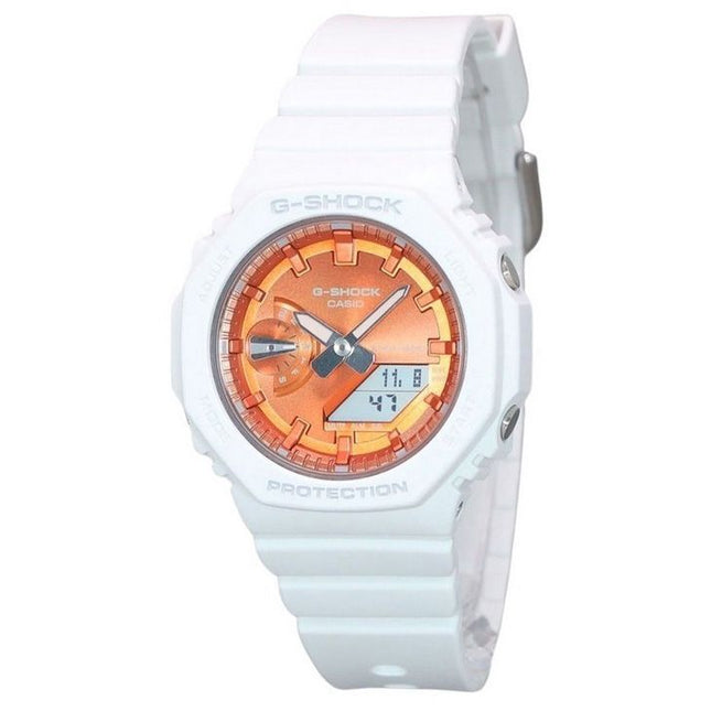 Casio G-Shock Analog Digital Seasonal Collection 2023 Orange Dial Quartz GMA-S2100WS-7A 200M Womens Watch