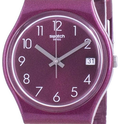 Swatch Redbaya Red Dial Silicone Strap Quartz GR405 Womens Watch