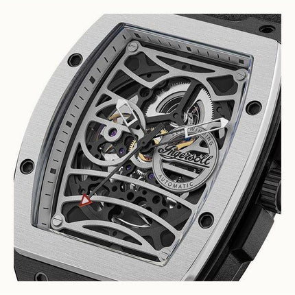 Ingersoll The Challenger Polyurethane Strap Silver Skeleton Dial I12306 Men's Watch
