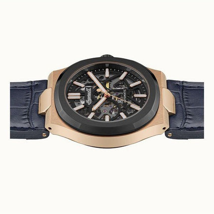 Ingersoll The Catalina Leather Strap Black Skeleton Dial Automatic I12506 Mens Watch