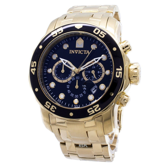 Invicta Pro-Diver Chronograph Gold Tone 200M INV0072/0072 Mens Watch