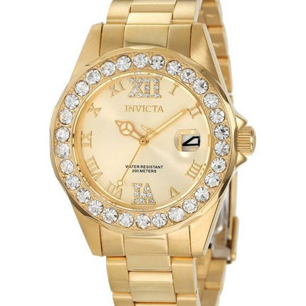 Invicta Pro Diver Crystal Accented Quartz 200M 15252 Women's Watch