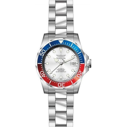 Invicta Pro Diver Stainless Steel Silver Dial Automatic Divers 17041 200M Mens Watch