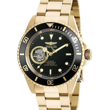 Invicta Pro Diver Automatic Professional 200M Gold Tone 20436 Mens Watch