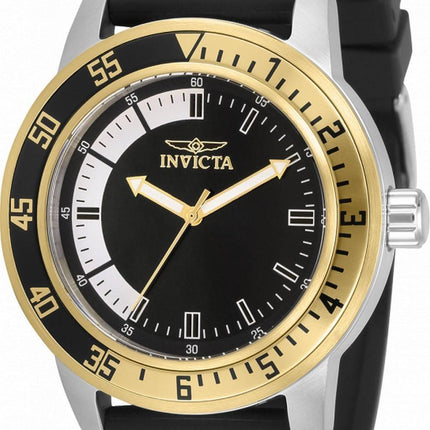 Invicta Speciality Black Dial Silicone Strap Quartz 34097 100M Men's Watch