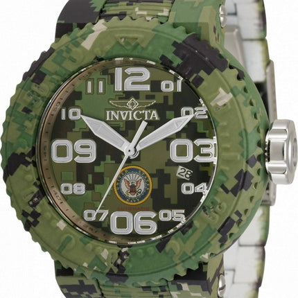 Invicta U.S. Navy Camouflage Dial Stainless Steel Automatic 34679 100M Mens Watch