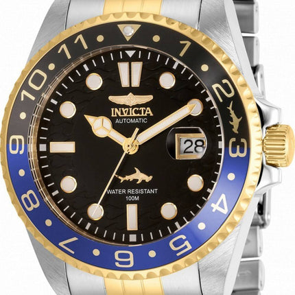 Invicta Pro Diver Black Dial Two Tone Stainless Steel Automatic 35152 100M Mens Watch