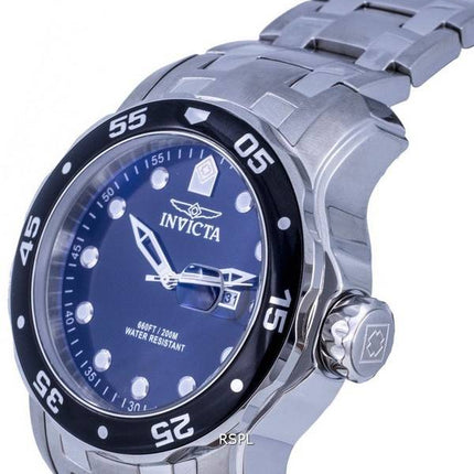Invicta Pro Diver Stainless Steel Black Dial Quartz 39083 200M Mens Watch