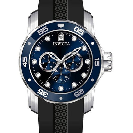 Invicta Pro Diver Scuba GMT Silicone Strap Blue Dial Quartz 45722 100M Men's Watch