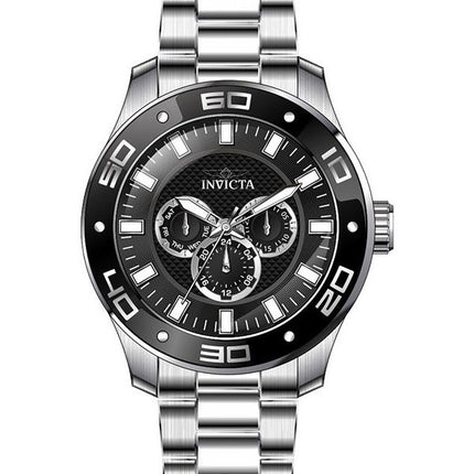 Invicta Pro Diver Scuba GMT Stainless Steel Black Dial Quartz 45756 100M Men's Watch