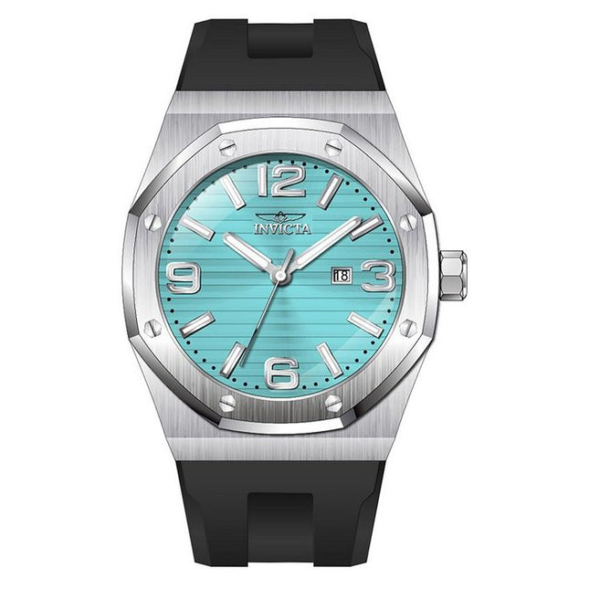 Invicta Huracan Silicone Strap Turquoise Dial Quartz 45773 100M Men's Watch