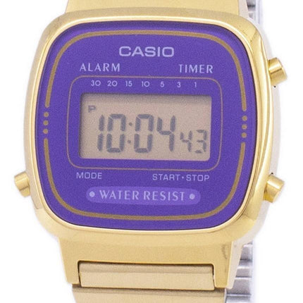 Casio Digital Stainless Steel Alarm Timer LA670WGA-6DF LA670WGA-6 Womens Watch
