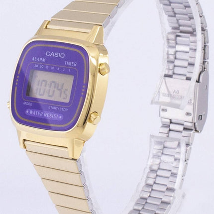 Casio Digital Stainless Steel Alarm Timer LA670WGA-6DF LA670WGA-6 Womens Watch