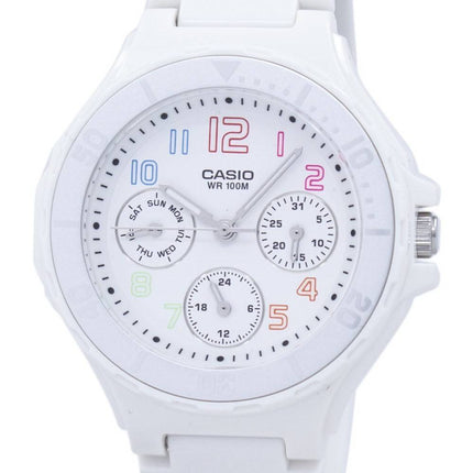 Casio Analogue White Resin Strap LRW-250H-7BVDF LRW-250H-7BV Ladies Watch
