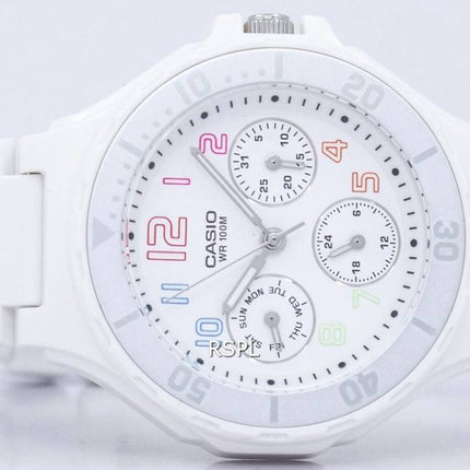 Casio Analogue White Resin Strap LRW-250H-7BVDF LRW-250H-7BV Ladies Watch