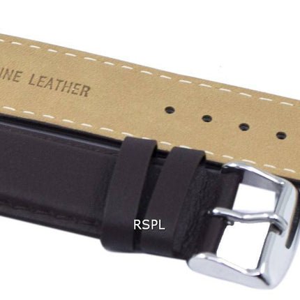 Dark Brown Ratio Brand Leather Watch Strap 22mm