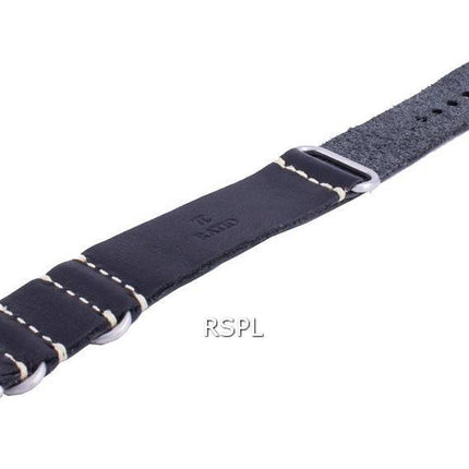 Ratio LS19 Black Leather Watch Strap 22mm