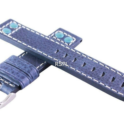 Blue Ratio Brand Leather Watch Strap 20mm