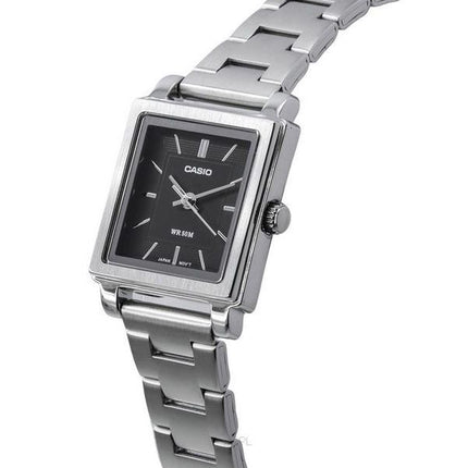 Casio Standard Analog Stainless Steel Black Dial Quartz LTP-E176D-1A Women's Watch