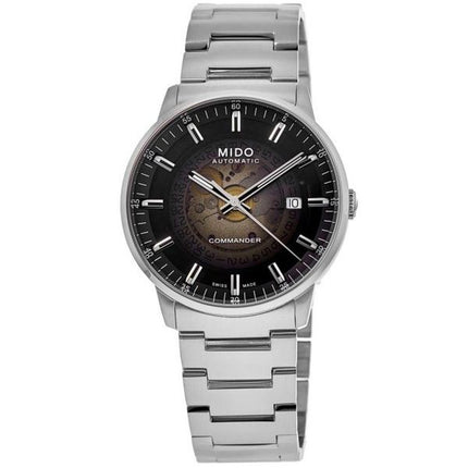Mido Commander Gradient Stainless Steel Black Skeleton Dial Automatic M021.407.11.411.00 Men's Watch