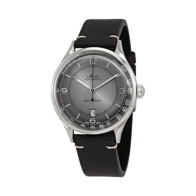 Mido Multifort Patrimony Leather Strap Anthracite Dial Automatic M040.407.16.060.00 Mens Watch