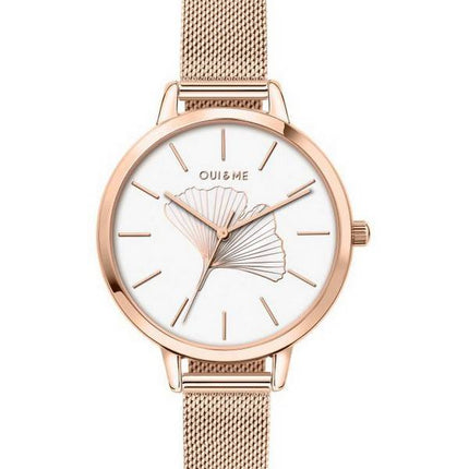 Oui &amp; Me Amourette White Dial Rose Gold Tone Stainless Steel Quartz ME010042 Women's Watch