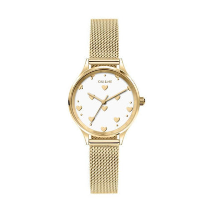 Oui & Me Minette Yellow Gold Dial Gold Tone Stainless Steel Quartz ME010171 Women's Watch